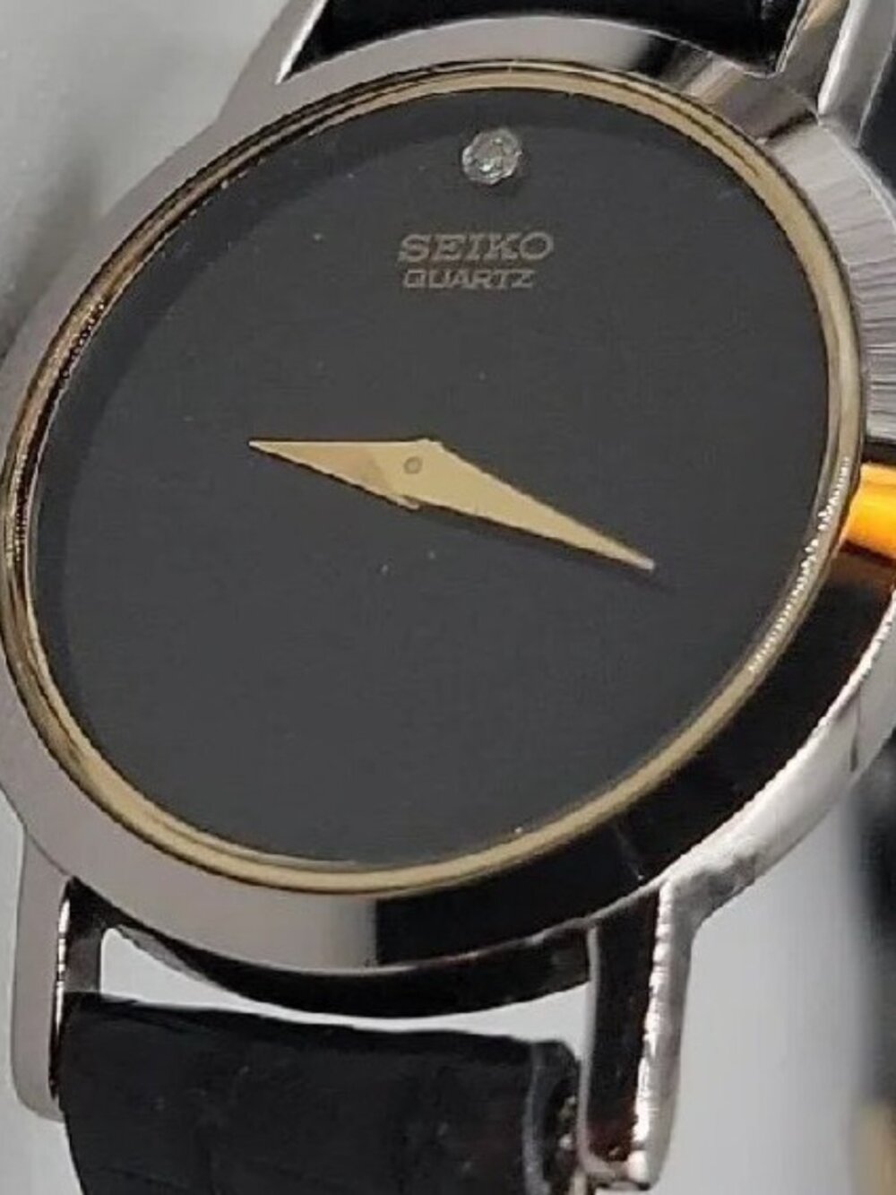Vintage Seiko 1N00-0C99 Ultra Slim Minimalist Watch Diamond Accent 26mm 7" - Picture 7 of 16